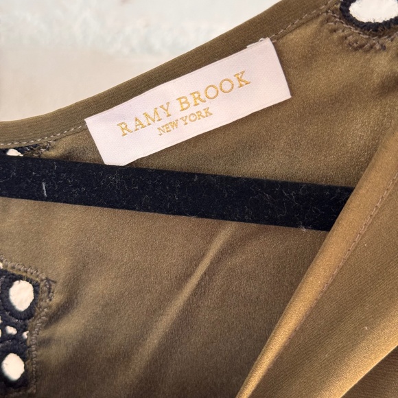 SILK Ramy Brook Olive with Black & Gold inlay design - Picture 4 of 5